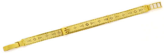 Foto 1 - Antikes Flecht Gelbgoldarmband Längenverstellbar, K2151