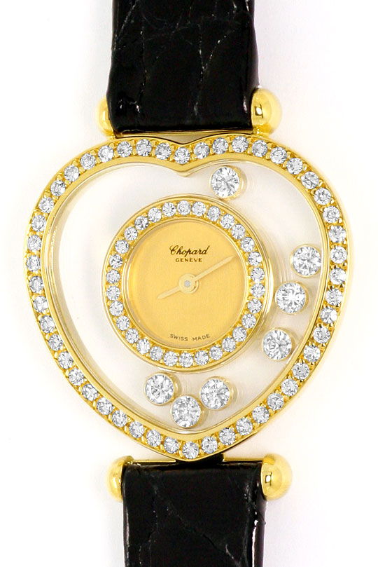 Foto 2 - Chopard Happy Diamonds Herz Damen-Armbanduhr, Gelb Gold, U2231